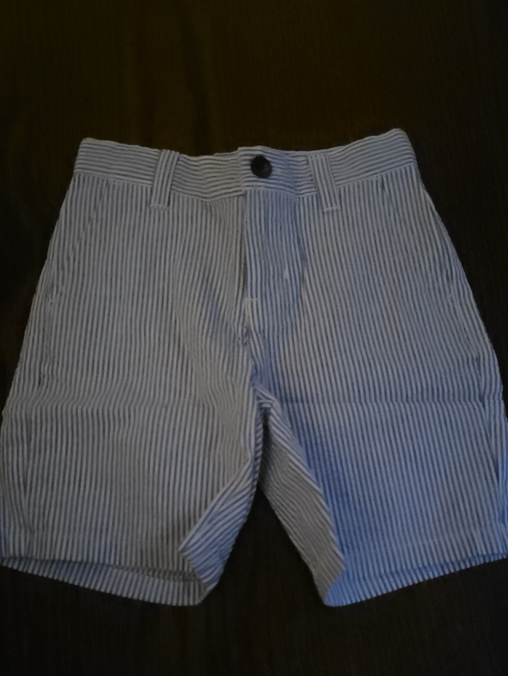 Janie and Jack Blue & White Seersucker Stripe Shorts